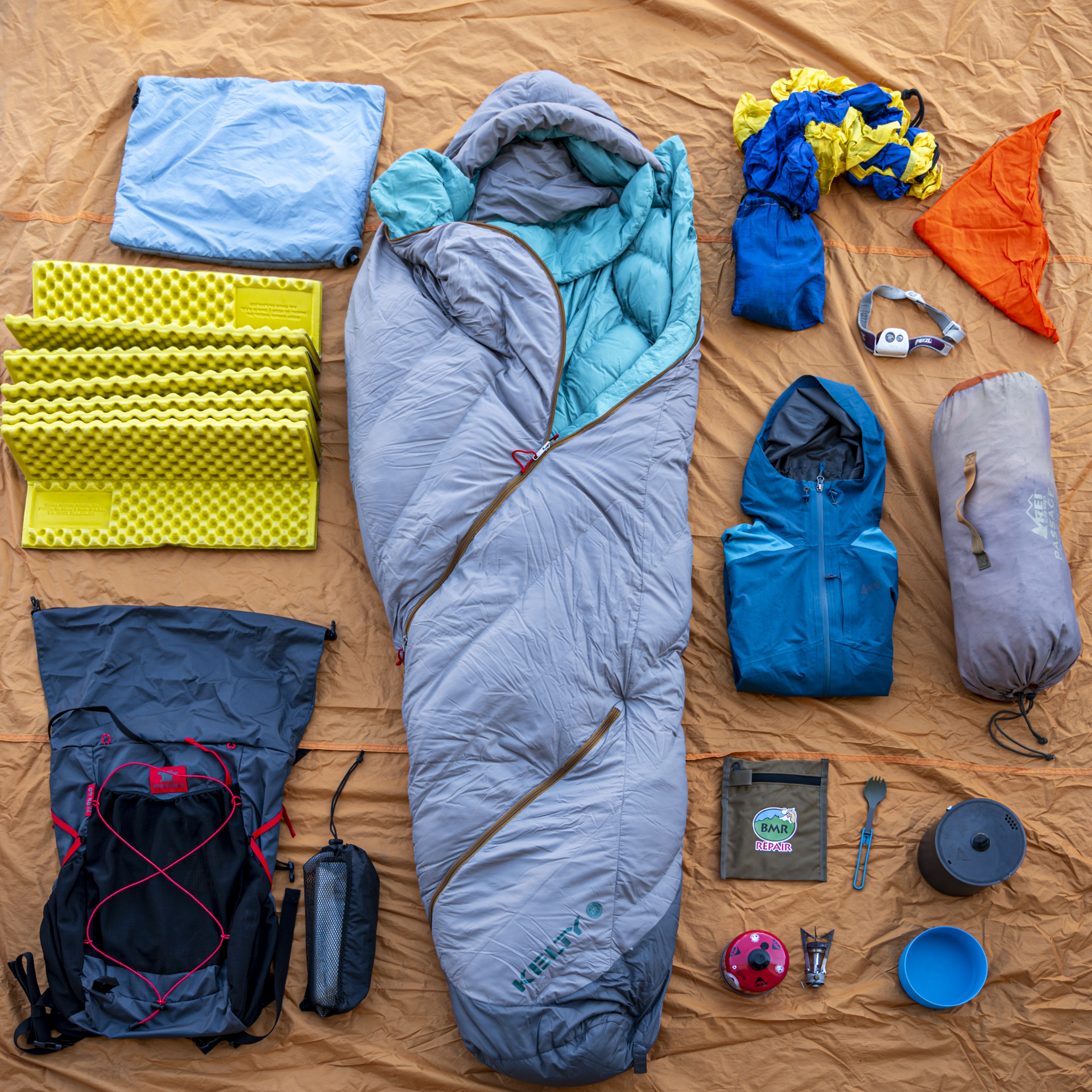 Washing a down sleeping bag with a duct tape patch - Backpacking Light